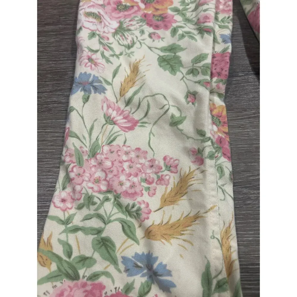 Vintage Ralph Lauren Girls Size 10 Floral Pants Cotton Pastel Wildflower Kidcore